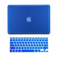 TopCase 2-in-1 Rubberized Hard Case Cover and Keyboard Cover for 15-Inch Macbook Pro - Royal Blue