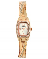 Swirling, mesmerizing style from Style&co. Dressed in rosy hues and clear accents for an elegant watch design. Swirling, mesmerizing style from Style&co. Dressed in rosy hues and clear accents for an elegant watch design.