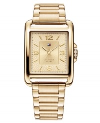 Dress your outfits in golden shine with this elegant watch from Tommy Hilfiger. Dress your outfits in golden shine with this elegant watch from Tommy Hilfiger.