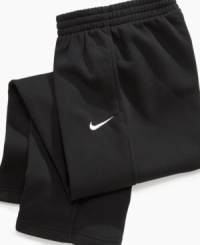 Keep he warm and ready for his sporty days with these fleece athletic pants from Nike. Keep he warm and ready for his sporty days with these fleece athletic pants from Nike.