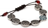 Lucky Brand Tapestry Silver-Tone Openwork Blue Enamel Bracelet Lucky Brand Tapestry Silver-Tone Openwork Blue Enamel Bracelet
