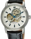 Stuhrling Original Men's 1076.33152 Classic Delphi Acheron Automatic Skeleton Black Leather Strap Watch