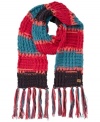 Cozy necks during the cold season, this multicolor scarf from Roxy is perfectly cute and warm.