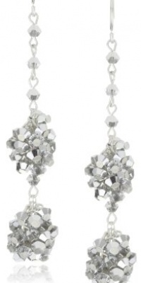 Jamie Kole Classic Sterling Silver and Swarovski Crystal Double Drop Earrings Jamie Kole Classic Sterling Silver and Swarovski Crystal Double Drop Earrings