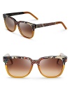 With a geometric print on top and solid camel on the bottom, Super's wayfarers are two toned and fabulous.