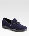 A toggle detail tops this suede essential with leather trim. Suede upper with leather trimLeather liningRubber solePadded insoleMade in Italy