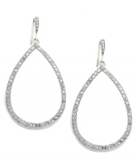 Graceful and glittering. Featuring a distinctive teardrop silhouette, these elegant earrings from Lauren Ralph Lauren are embellished with sparkling crystals. Add them to your evening ensemble as a fashionable finishing touch. Approximate drop: 2-1/4 inches.