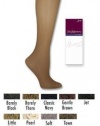 Hanes Silk Reflections Women's 2-Pack Knee High Sandalfoot, Barely Black, One Size