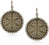 Liz Palacios Piedras Antiqued Swarovski Crystal Circle Earrings Liz Palacios Piedras Antiqued Swarovski Crystal Circle Earrings