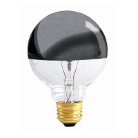 Bulbrite 60G25HM Half Chrome 60W Globe Shape Bulb