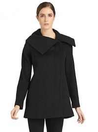 THE LOOKTailored from world-renowned Loro Piano wool Oversized collar Concealed offset zip closureLong sleevesTailored seamsSide seam pocketsTHE FITAbout 33 longTHE MATERIALWoolFully linedCARE & ORIGINDry cleanImported of Italian fabricsModel shown is 5'10 (177cm) wearing US size 4. This item was originally available for purchase at Saks Fifth Avenue OFF 5TH stores. THE LOOKTailored from world-renowned Loro Piano wool Oversized collar Concealed offset zip closureLong sleevesTailored seamsSide seam pocketsTHE FITAbout 33 longTHE MATERIALWoolFully linedCARE & ORIGINDry cleanImported of Italian fabricsModel shown is 5'10 (177cm) wearing US size 4. This item was originally available for purchase at Saks Fifth Avenue OFF 5TH stores.