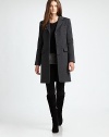 Classically tailored and made from an irresistible blend of wool and cashmere, this coat is a must-own style.Notched collarBust dartsConcealed front closureFlap pocketsBack ventFully linedAbout 35 from shoulder to hemWool/cashmereDry cleanImported Model shown is 5'10 (177cm) wearing US size Small. 