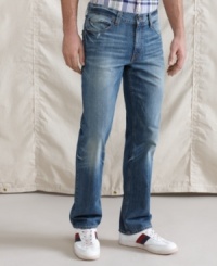 Great jean style never fades. A slight wash makes these the perfect casual pair of denim from Tommy Hilfiger. Great jean style never fades. A slight wash makes these the perfect casual pair of denim from Tommy Hilfiger.