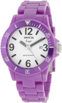 Invicta Women's 1216 Angel White Dial Purple Plastic Watch Invicta Women's 1216 Angel White Dial Purple Plastic Watch