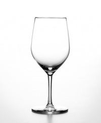 With a sheer rim and shape designed to enhance red wines, these luminous crystal wine glasses please aficionados but are also a beautiful addition to your table. Break-resistant design ensures you'll enjoy this set indefinitely. With a sheer rim and shape designed to enhance red wines, these luminous crystal wine glasses please aficionados but are also a beautiful addition to your table. Break-resistant design ensures you'll enjoy this set indefinitely.