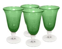 Artland Iris Footed Ice Tea, 18-Ounce, Green, Set of 4 Artland Iris Footed Ice Tea, 18-Ounce, Green, Set of 4