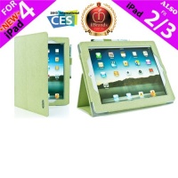 iPearl Leather Carrying Folia Cover Case for NEW iPad 4 (Retina display & Lightning connector), iPad 3 & iPad 2 with 30-pin connector, with Built-in Stand, hand strap, sleep/wakeup function and Touch Screen Stylus Pen - GREEN iPearl Leather Carrying Folia Cover Case for NEW iPad 4 (Retina display & Lightning connector), iPad 3 & iPad 2 with 30-pin connector, with Built-in Stand, hand strap, sleep/wakeup function and Touch Screen Stylus Pen - GREEN