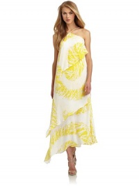 THE LOOKAbstract printAsymmetric draping, front and back Adjustable spaghetti strapsTHE FITAbout 54 from shoulder to hemTHE MATERIALSilkSilk liningCARE & ORIGINDry cleanImportedModel shown is 5'10 (177cm) wearing US size Small. THE LOOKAbstract printAsymmetric draping, front and back Adjustable spaghetti strapsTHE FITAbout 54 from shoulder to hemTHE MATERIALSilkSilk liningCARE & ORIGINDry cleanImportedModel shown is 5'10 (177cm) wearing US size Small.