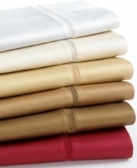 Smooth finish. Indulge in the sumptuously soft, 600 thread count cotton sateen fitted sheet designed by the leader in classic luxury, Ralph Lauren. Featuring stitch detailing and a rich palette to complement traditional decor and modern bedrooms alike. Smooth finish. Indulge in the sumptuously soft, 600 thread count cotton sateen fitted sheet designed by the leader in classic luxury, Ralph Lauren. Featuring stitch detailing and a rich palette to complement traditional decor and modern bedrooms alike.
