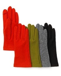 Cozy gloves with pop-top index finger and thumb ensures toasty winter texting. Cozy gloves with pop-top index finger and thumb ensures toasty winter texting.