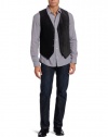 Perry Ellis Men's Herringbone Velveteen Vest