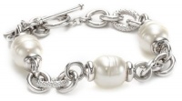 Majorica 12mm Multi-Baroque Pearls on Metal Chain Bracelet