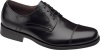 Johnston & Murphy Men's Atchison Cap-Toe Oxford,Black Brushed Calf,10 W US