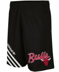 Take the bull by the horns. You'll be geared up to rush the court in these Chicago Bulls NBA shorts from adidas. Take the bull by the horns. You'll be geared up to rush the court in these Chicago Bulls NBA shorts from adidas.