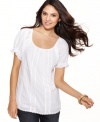 A summer essential that should be in every closet? BandolinoBlu's breezy, lace-trimmed peasant top!