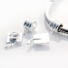 925 Sterling Silver Ring Shape Charm with Graduation Cap Dangle for Pandora, Biagi, Chamilia, Troll and More Bracelets