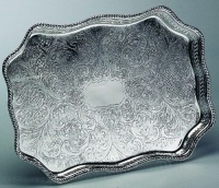 SERPENTINE GALLERY TRAY - SILVER PLATED SERPENTINE GALLERY TRAY