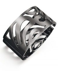 Ornate openwork. An intricate design adds intrigue to this beautiful bracelet from Style&co. Crafted in hematite tone mixed metal, it's equipped with a hinge closure. Approximate diameter: 2-3/4 inches x 2-5/16 inches. Ornate openwork. An intricate design adds intrigue to this beautiful bracelet from Style&co. Crafted in hematite tone mixed metal, it's equipped with a hinge closure. Approximate diameter: 2-3/4 inches x 2-5/16 inches.