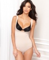 Create a confident silhouette under body-conscious clothes with this torsette-style bodybriefer from Bali. Style #8429