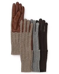 Labonia blends cable-knit cashmere with buttery leather for gloves that elevate your outdoor style.