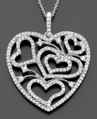 Love doesn't have to be complicated. This gorgeous diamond necklace from Effy Collection features round-cut diamond set in 14k white gold. Approximate length: 18 inches. Love doesn't have to be complicated. This gorgeous diamond necklace from Effy Collection features round-cut diamond set in 14k white gold. Approximate length: 18 inches.