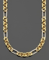 Give your look a little lift with this shining necklace crafted in 14k gold over sterling silver and sterling silver. Approximate length: 18 inches. Give your look a little lift with this shining necklace crafted in 14k gold over sterling silver and sterling silver. Approximate length: 18 inches.