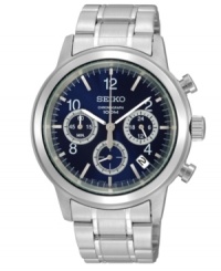 A casual sport watch from Seiko that easily blends into a formal accessory. A casual sport watch from Seiko that easily blends into a formal accessory.