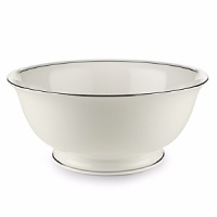 Double bands of platinum set in a distinctive Lenox pattern are an elegant accompaniment to your favorite recipes. Double bands of platinum set in a distinctive Lenox pattern are an elegant accompaniment to your favorite recipes.