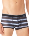 For the man looking for a slightly shorter leg and lower rise than boxer briefs: Calvin Klein trunks in supportive stretch microfiber.