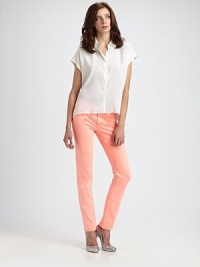 An everyday essential updated in a breezy silk in a tailored short-sleeves silhouette.Point collarShort sleevesButton-down placketAbout 25 from shoulder to hemSilkDry cleanImportedModel shown is 5'9 (175cm) wearing US size Small. An everyday essential updated in a breezy silk in a tailored short-sleeves silhouette.Point collarShort sleevesButton-down placketAbout 25 from shoulder to hemSilkDry cleanImportedModel shown is 5'9 (175cm) wearing US size Small.