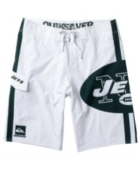 Weather might change but your love for football doesn't. Show off your allegiance to the New York Jets even in the off-season with these NFL board shorts from Quiksilver. Weather might change but your love for football doesn't. Show off your allegiance to the New York Jets even in the off-season with these NFL board shorts from Quiksilver.