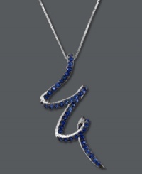 It's electric! Le Vian's brilliant lightning bolt-inspired pendant glows in round-cut sapphire (9/10 ct. t.w.) and 14k white gold with black rhodium plating at the prongs. Approximate length: 18 inches. Approximate drop: 1-1/2 inches. It's electric! Le Vian's brilliant lightning bolt-inspired pendant glows in round-cut sapphire (9/10 ct. t.w.) and 14k white gold with black rhodium plating at the prongs. Approximate length: 18 inches. Approximate drop: 1-1/2 inches.