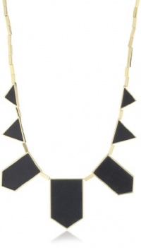 House of Harlow 1960 14k Yellow Gold-Plated Black Leather Station Necklace 18 inches plus 2 inch extender House of Harlow 1960 14k Yellow Gold-Plated Black Leather Station Necklace 18 inches plus 2 inch extender
