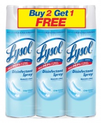 Lysol Disinfectant Spray, Crisp Linen, 19 Ounce, 3 Count Lysol Disinfectant Spray, Crisp Linen, 19 Ounce, 3 Count