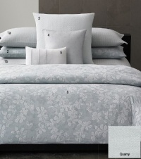 Calvin Klein White Label Crinkle Floral Decorative Pillow, Slate Calvin Klein White Label Crinkle Floral Decorative Pillow, Slate