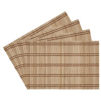Benson Mills Caribbean Bamboo Placemats, Set of 4, Brown Benson Mills Caribbean Bamboo Placemats, Set of 4, Brown