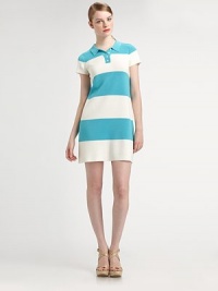 A lively take on a classic, nautical-inspired design made from soft, pima cotton.Collar neckShort sleevesButton placketPull-on styleAbout 35 from shoulder to hemPima cottonDry cleanImported Model shown is 5'10½ (179cm) wearing US size Small. A lively take on a classic, nautical-inspired design made from soft, pima cotton.Collar neckShort sleevesButton placketPull-on styleAbout 35 from shoulder to hemPima cottonDry cleanImported Model shown is 5'10½ (179cm) wearing US size Small.