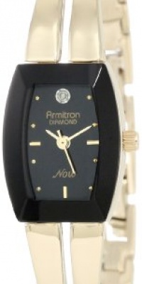 Armitron Women's 753446BKGP NOW Diamond Accented Gold-Tone Black Dial Dress Watch Armitron Women's 753446BKGP NOW Diamond Accented Gold-Tone Black Dial Dress Watch