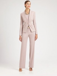 The classic straight-leg style, rendered in a flattering stretch wool blend.Self waistbandZip flySide slash pocketsInseam, about 34Wool/spandexDry cleanImported of Italian fabricModel shown is 5'10 (177cm) wearing US size 4. The classic straight-leg style, rendered in a flattering stretch wool blend.Self waistbandZip flySide slash pocketsInseam, about 34Wool/spandexDry cleanImported of Italian fabricModel shown is 5'10 (177cm) wearing US size 4.