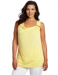 Calvin Klein Women's Plus-size Sleeveless Pleated Top